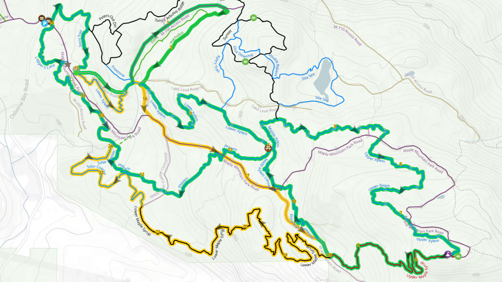 Rolling Thunder XC course map