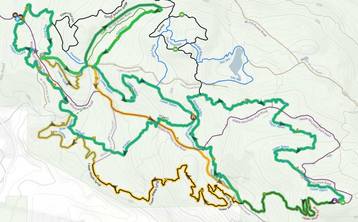 Rolling Thunder XC course map