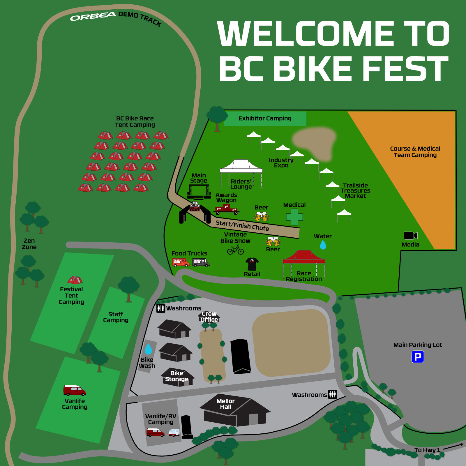 BC Bike Fest site map
